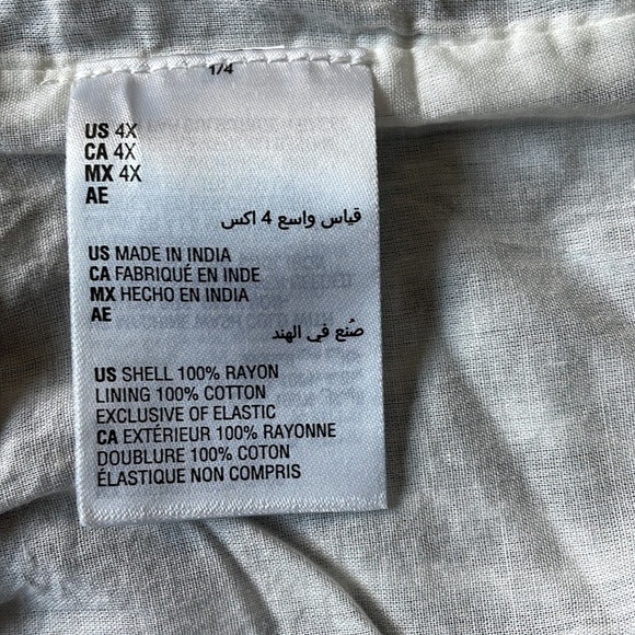 INC Plus Tribe DC mid rise wide leg black & white print pants for women 4X - Picture 4 of 10